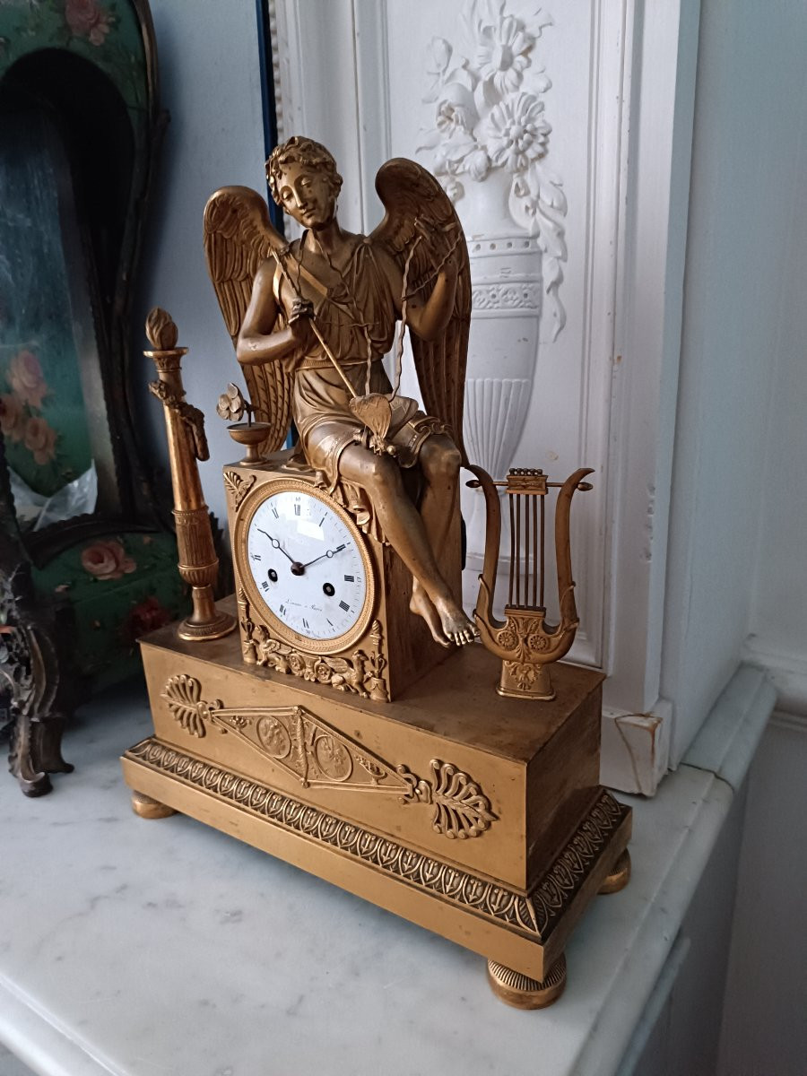 Early 19th Century Gilt Bronze Clock-photo-4