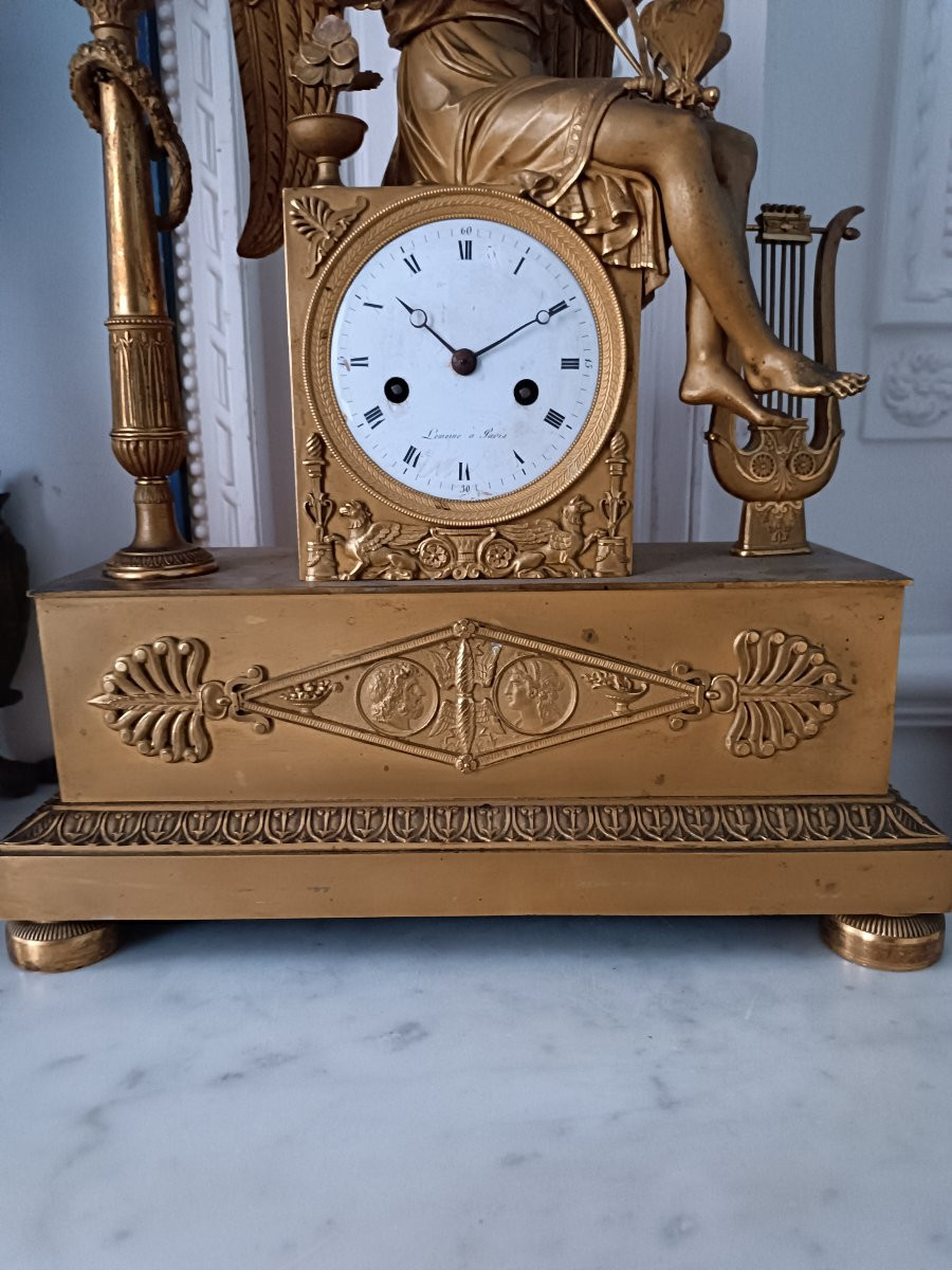 Early 19th Century Gilt Bronze Clock-photo-2