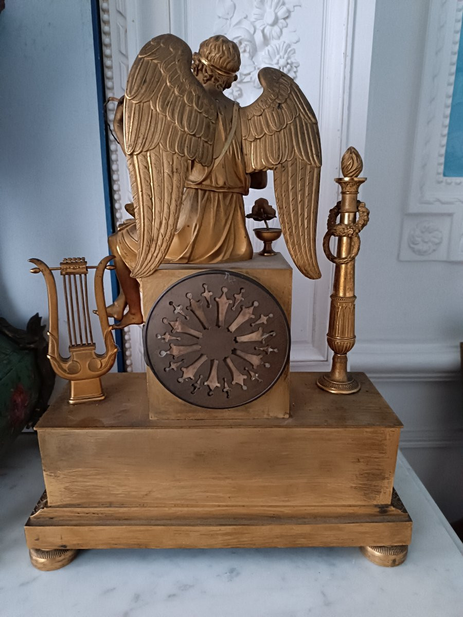 Early 19th Century Gilt Bronze Clock-photo-8