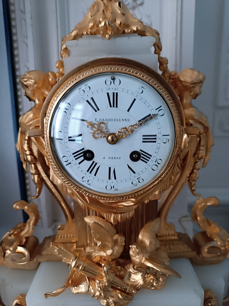 Pendule Napoléon 3 signée F .BARBEDIENNE -photo-4