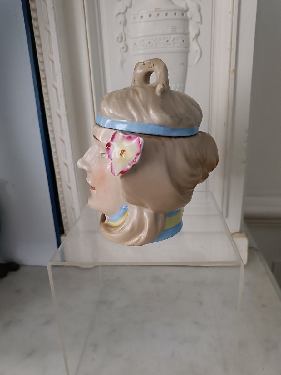 Art Nouveau Ceramic Tobacco Jar -photo-2