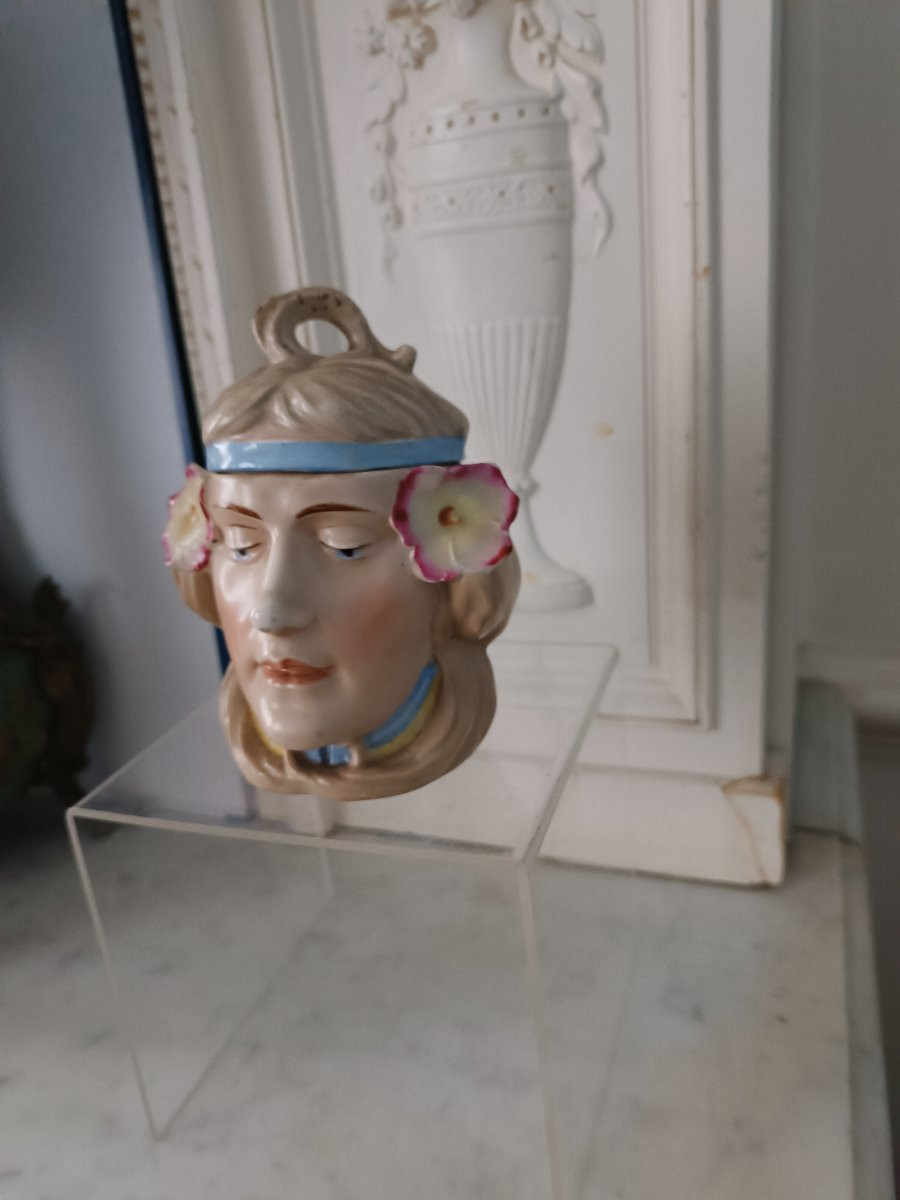 Art Nouveau Ceramic Tobacco Jar -photo-3