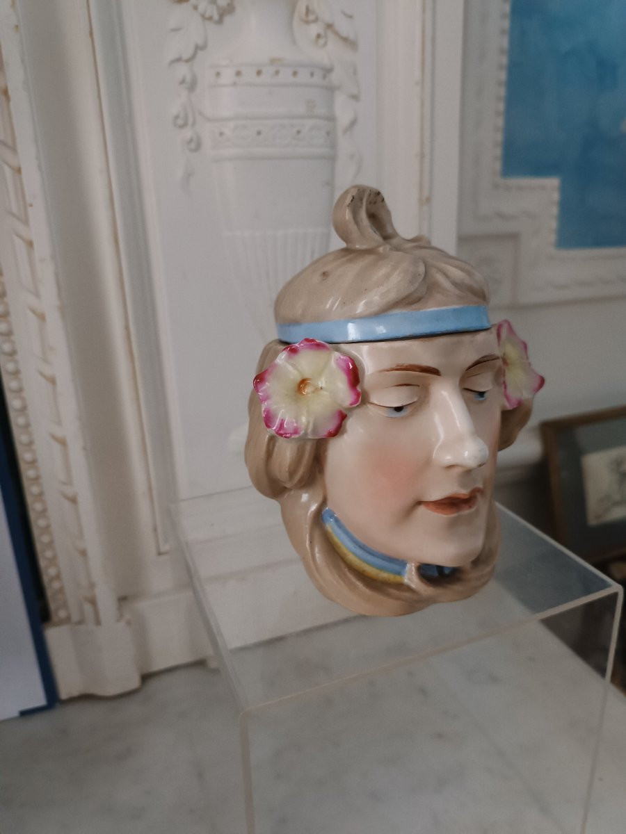 Art Nouveau Ceramic Tobacco Jar -photo-4