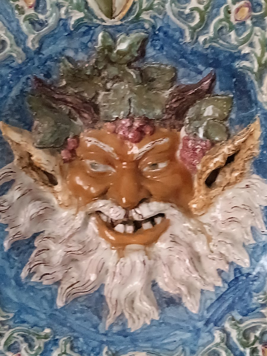 Very Large Breton Glazed Ceramic Dish.-photo-2