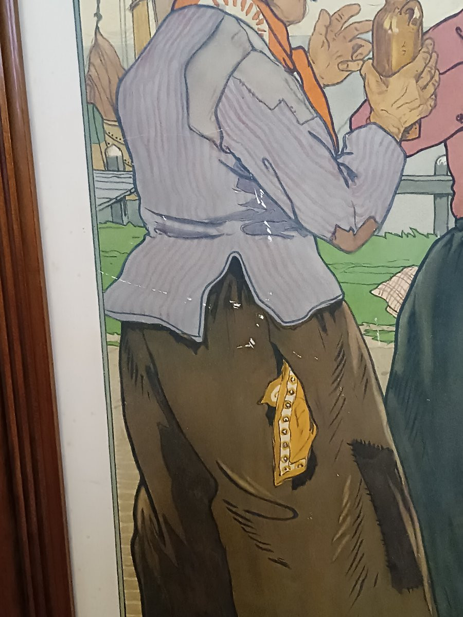 Grande lithographie signée Henri  CASSIERS  -photo-4