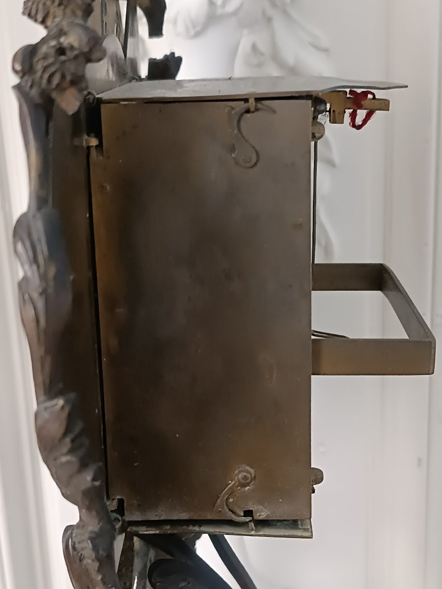 Louis XV Period Night Clock Signed De Beu In Paris-photo-3