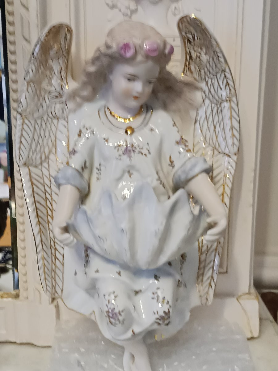 Très grand bénitier en porcelaine -photo-4