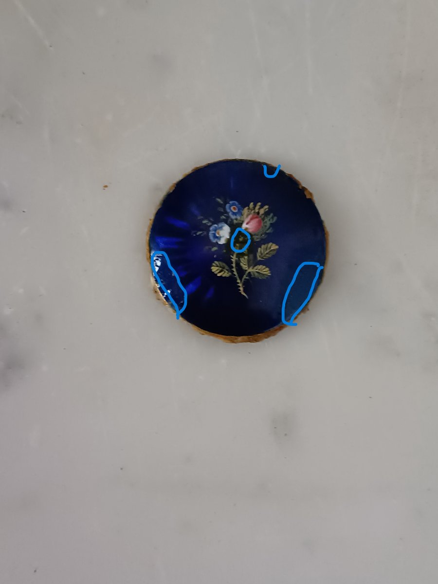 Montre de col début 19 ème en or et émail -photo-2