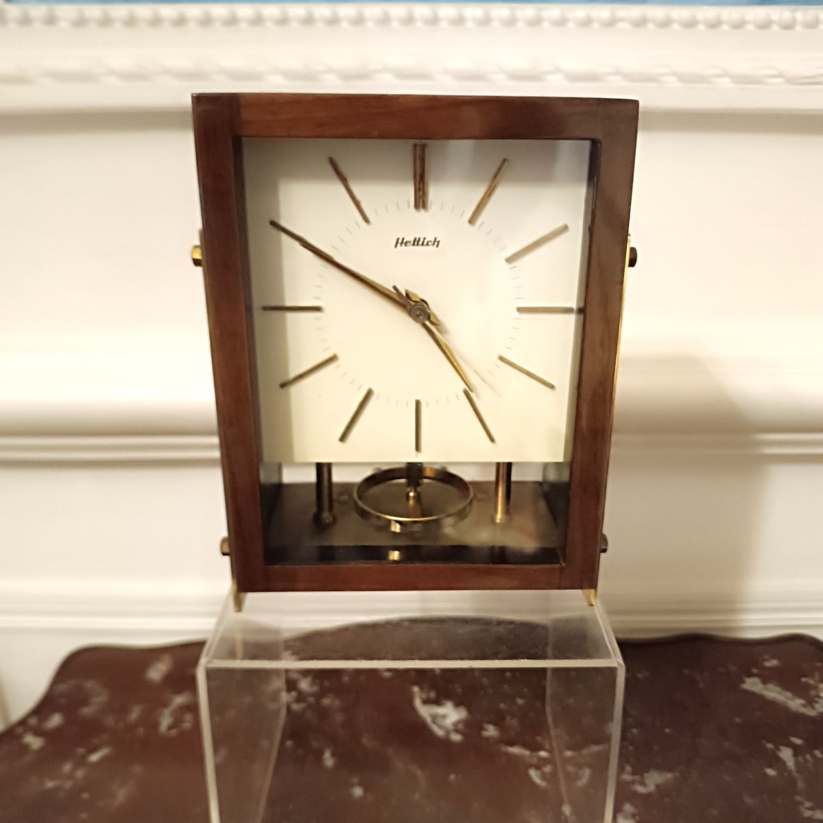 Pendule de bureau électro-mécanique "HETTICH " 