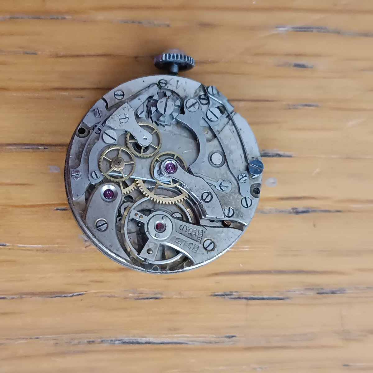 Mouvement de  chrono  "National Watch " Fab Suisse -photo-2