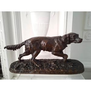 Chien Bronze  &eacute;pagneul  P-j M&egrave;ne