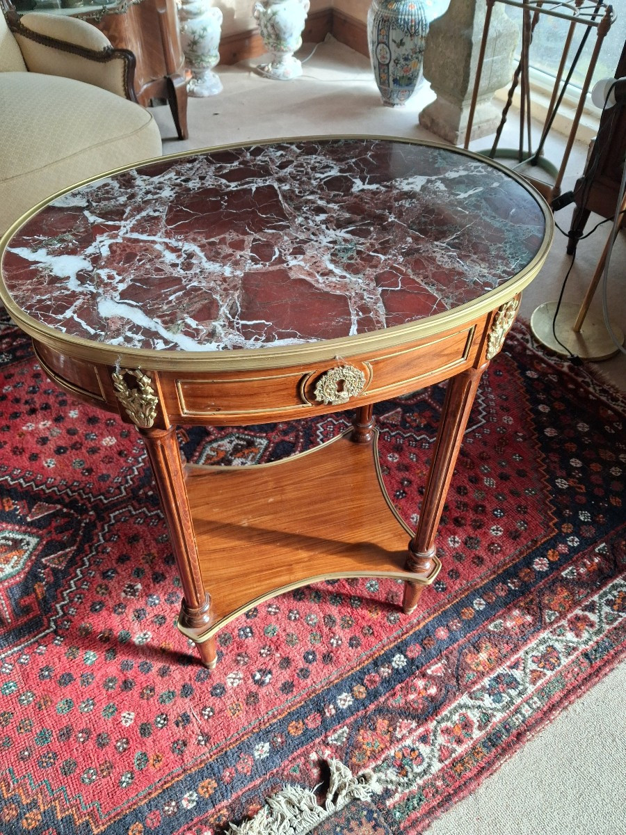 Small Side Table In Light Mahogany -photo-2