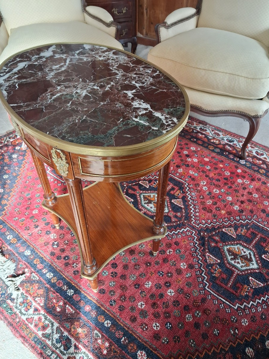 Small Side Table In Light Mahogany -photo-3