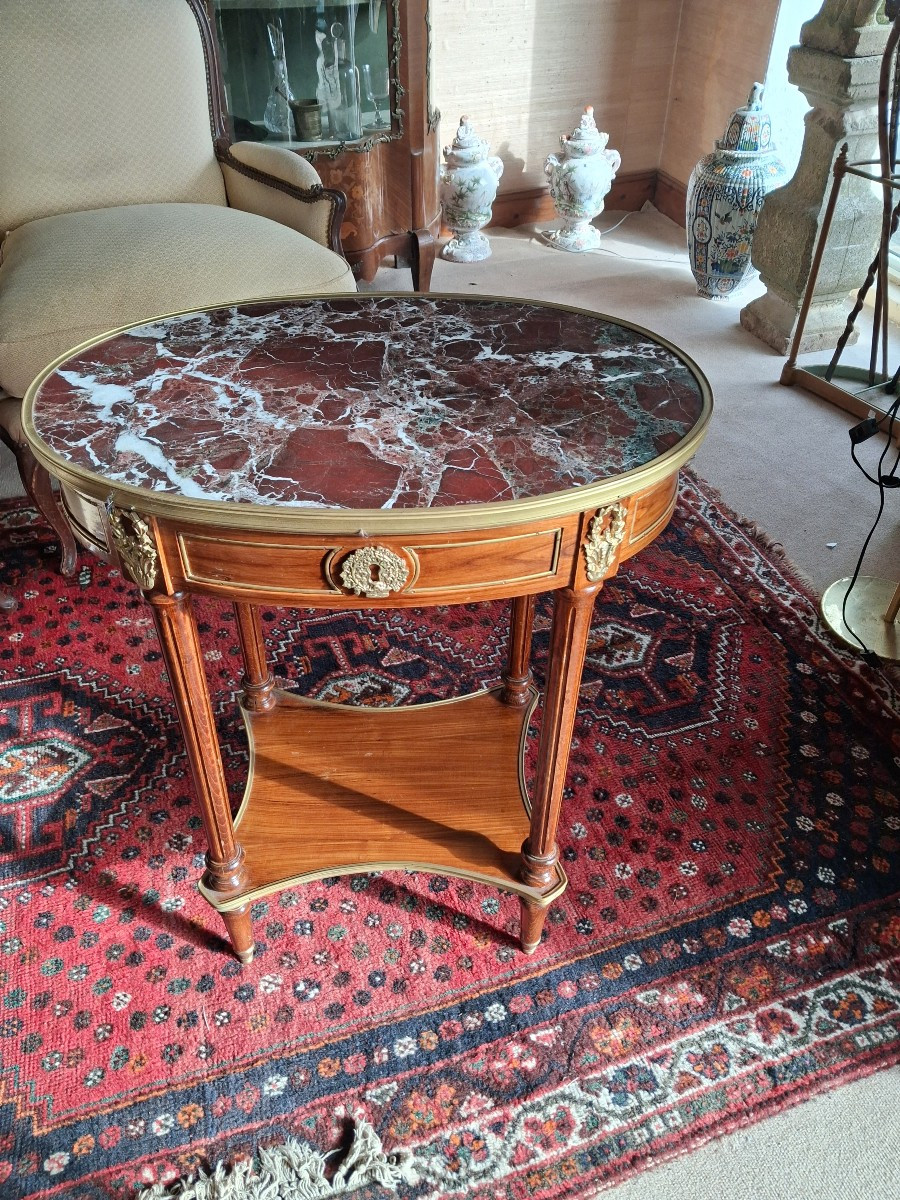 Small Side Table In Light Mahogany 