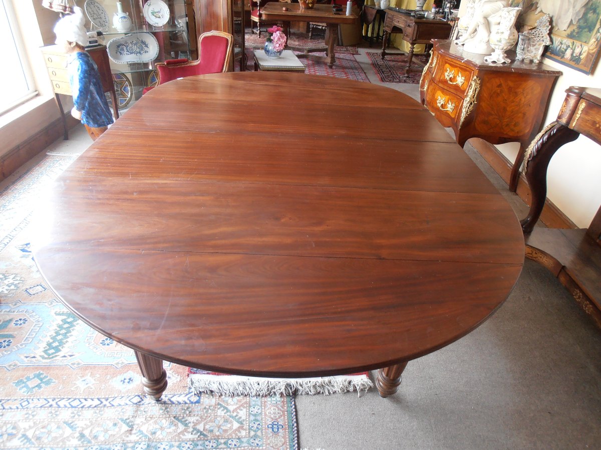 TABLE HUIT  PIEDS EN ACAJOU-photo-2