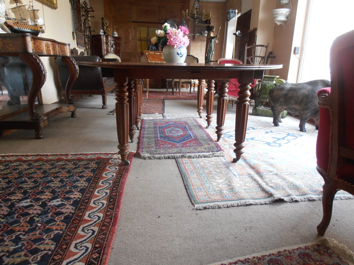 TABLE HUIT  PIEDS EN ACAJOU-photo-4