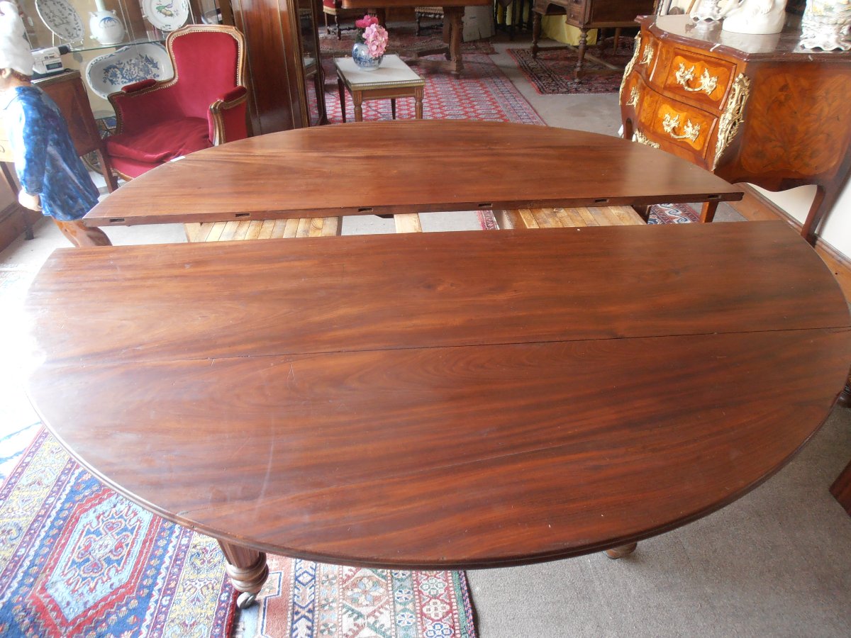 TABLE HUIT  PIEDS EN ACAJOU-photo-1