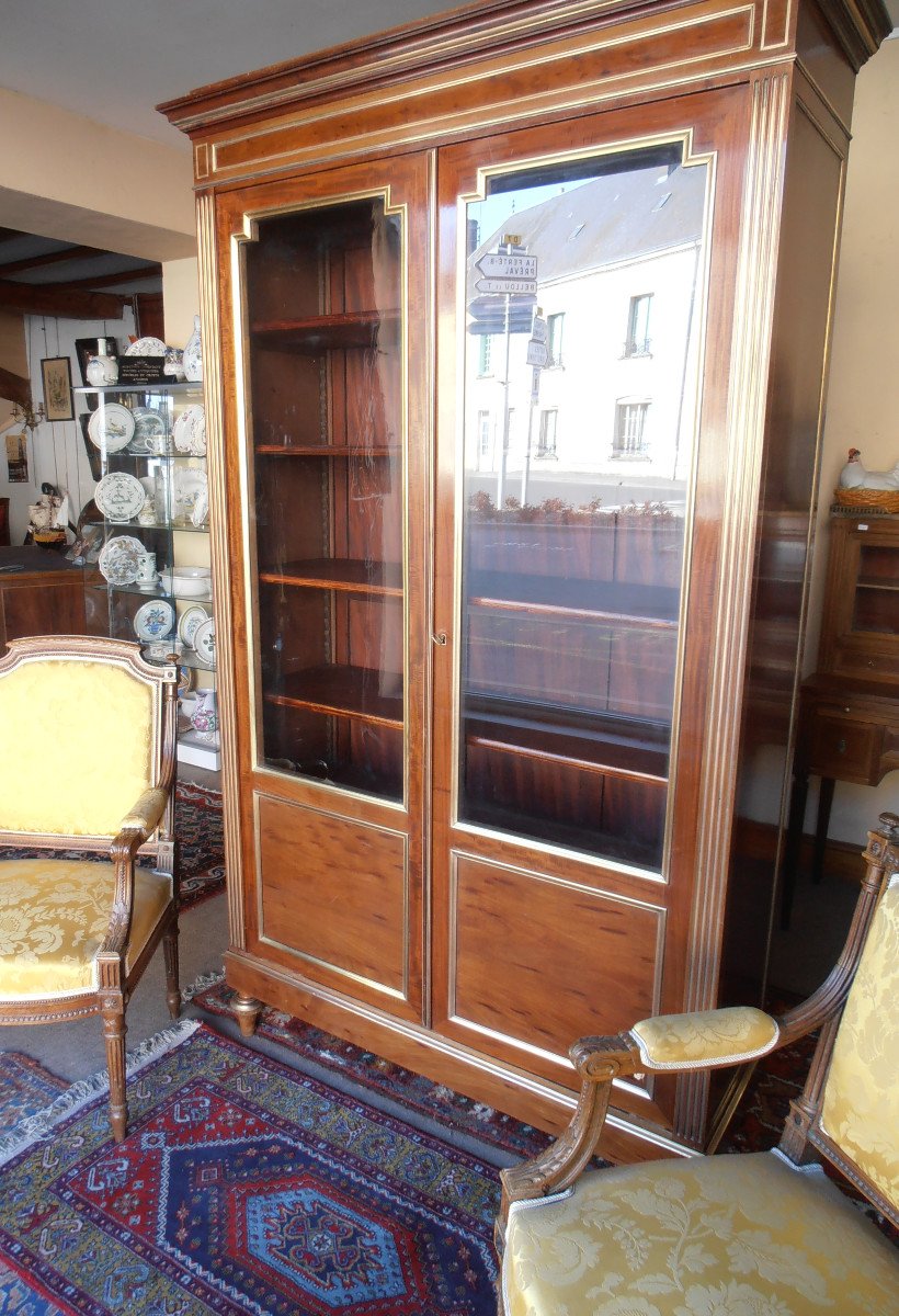 Vitrine Bibliothèque  En Acajou 