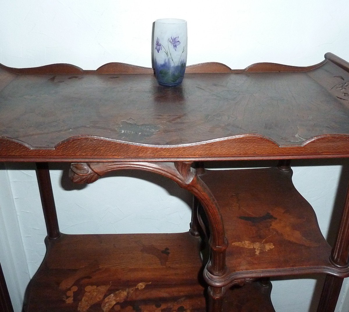Daum Nancy- Vase Violettes-art Nouveau-photo-4
