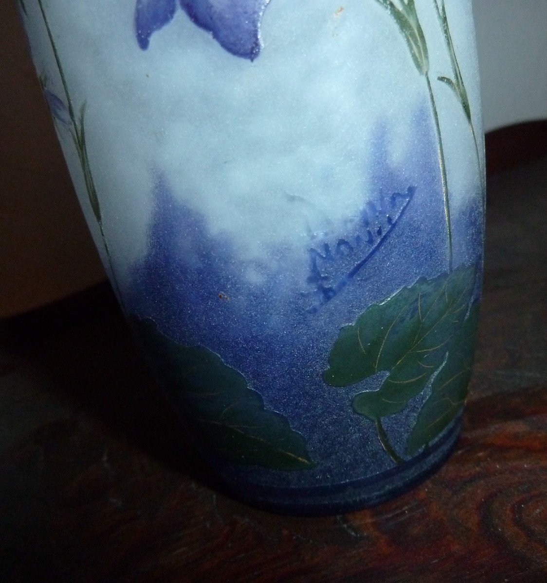 Daum Nancy- Vase Violettes-art Nouveau-photo-1
