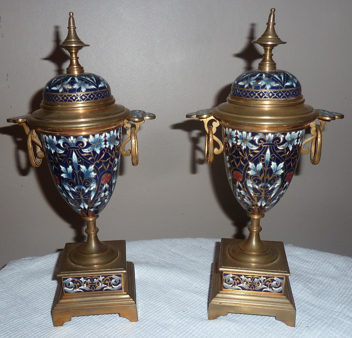 Vases In Champlevé Enamel