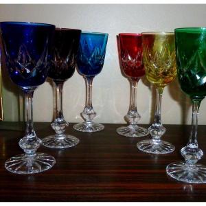 6 Verres Cristal De Sevres