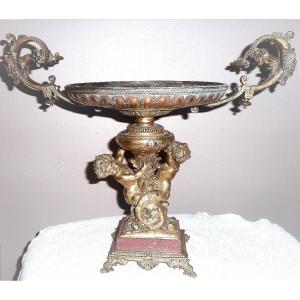 centre de table en bronze