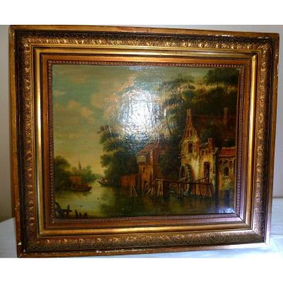 Tableau Ancien-paysage Hst