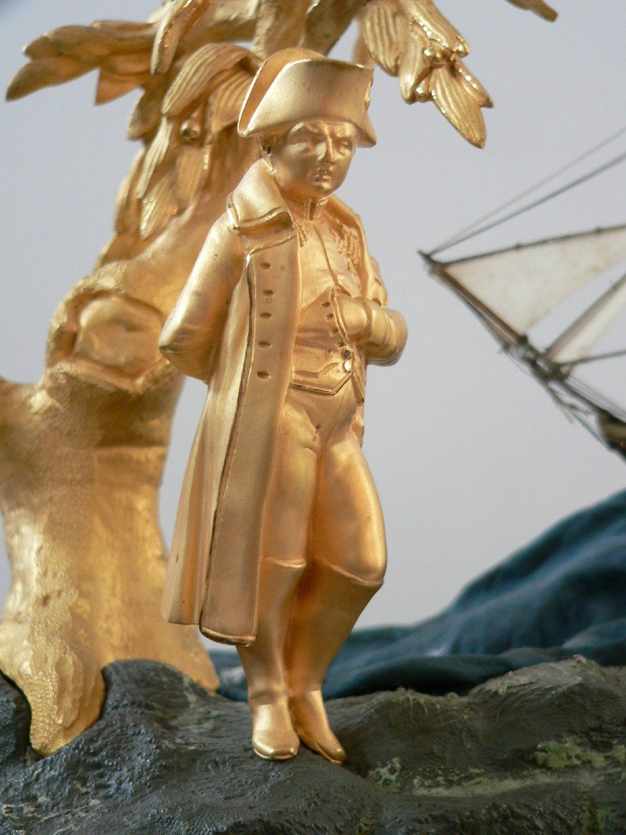 Pendulum Bronze XIX Arrived From Napoleon On Delbe Island-photo-6