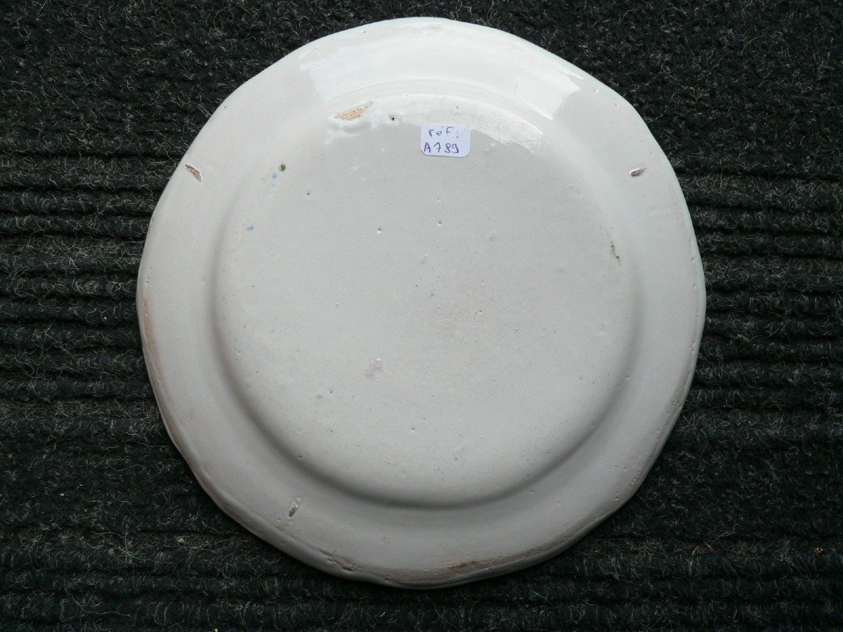 Assiette De Mariage En Faïence Lunéville XVIIIème-photo-3