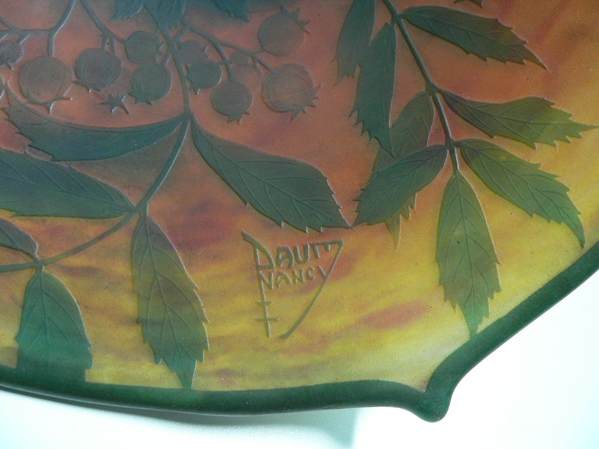 Lampshade In Glass Paste Signed Daum Nancy-photo-2