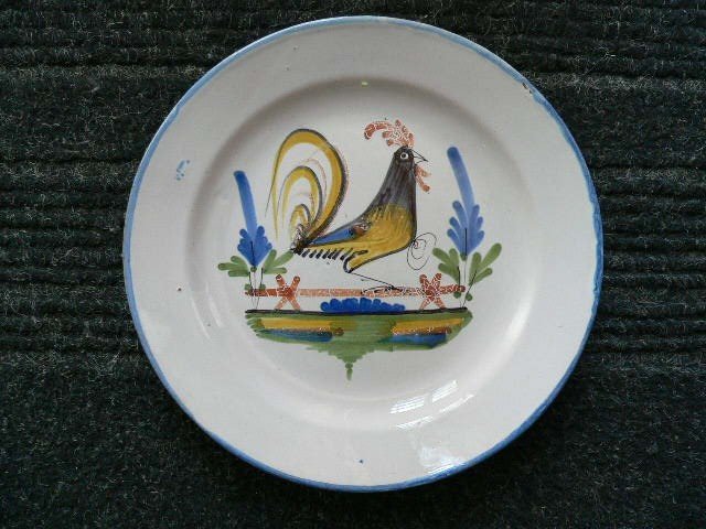 19th Century Rioz Earthenware Plate