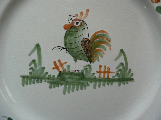 19th Century Lunéville Earthenware Plates-photo-2