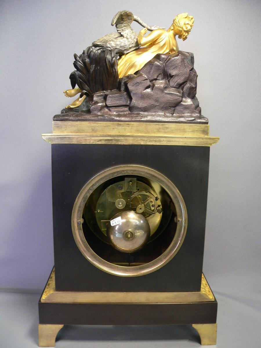 Pendulum Bronze Nineteenth Representative Leda And The Swan-photo-3