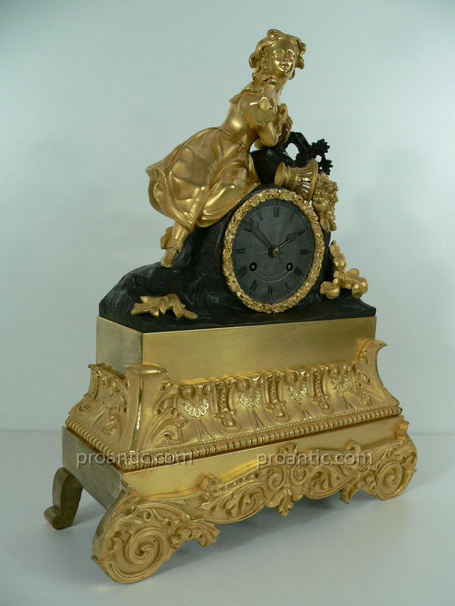 Pendulum Gilt Bronze XIXth-photo-4