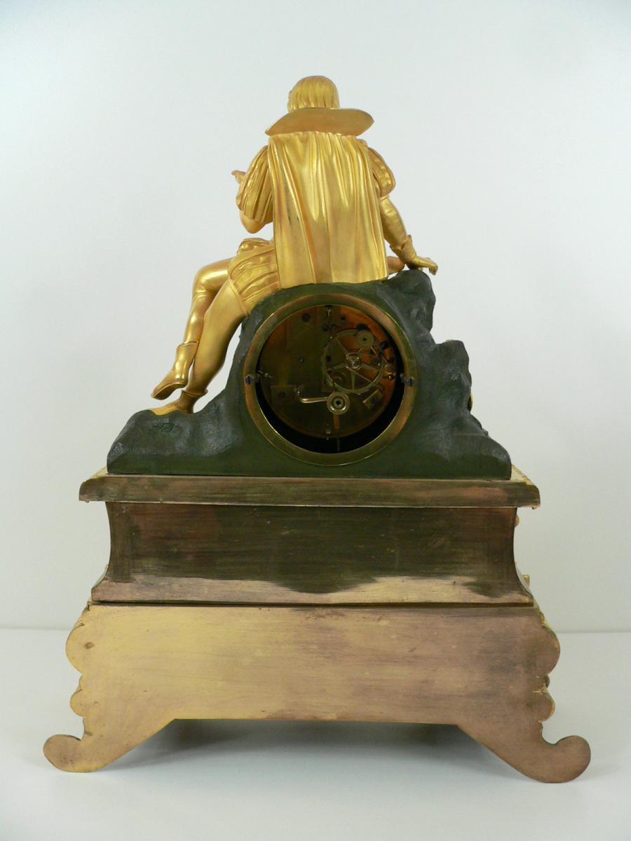Pendule En Bronze Doré XIXème-photo-2