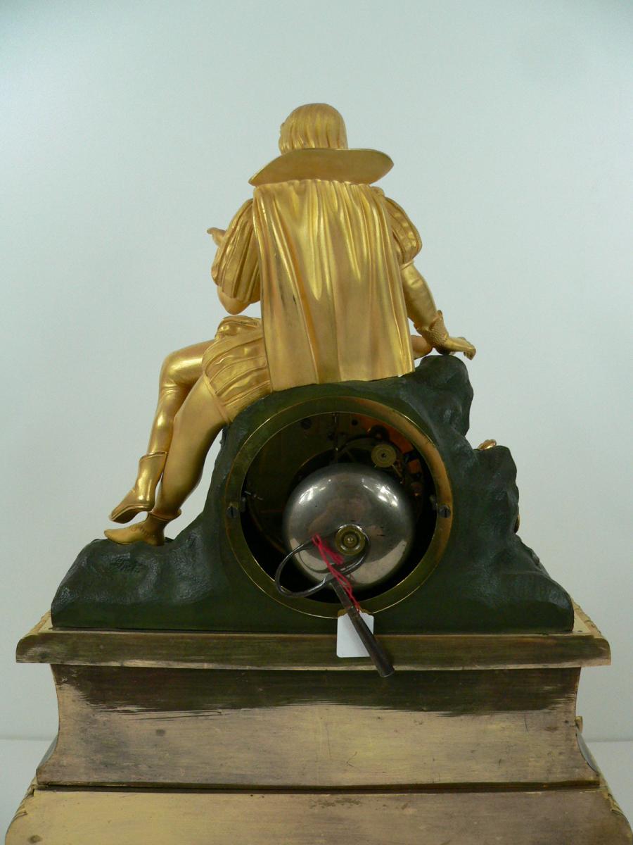 Pendule En Bronze Doré XIXème-photo-4