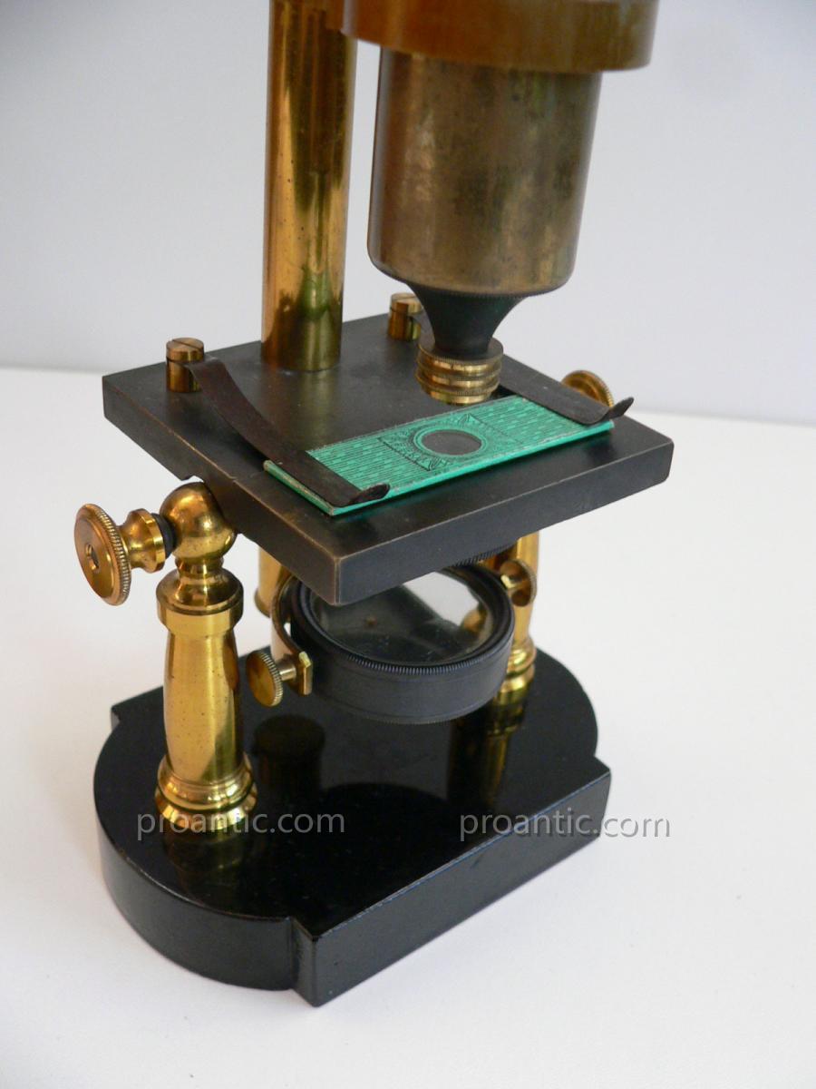 Microscope Ancien d'Opticien Electricien XIXème-photo-1