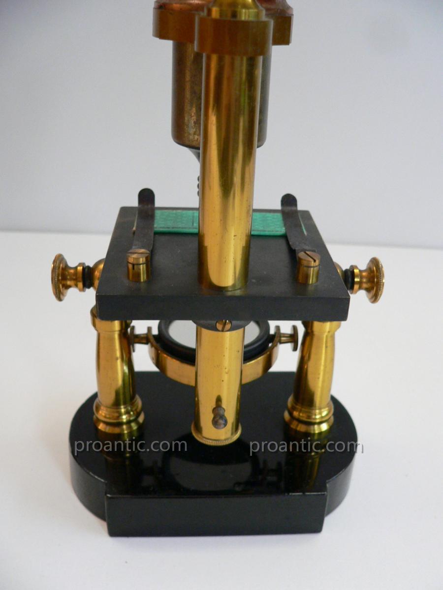 Microscope Ancien d'Opticien Electricien XIXème-photo-3