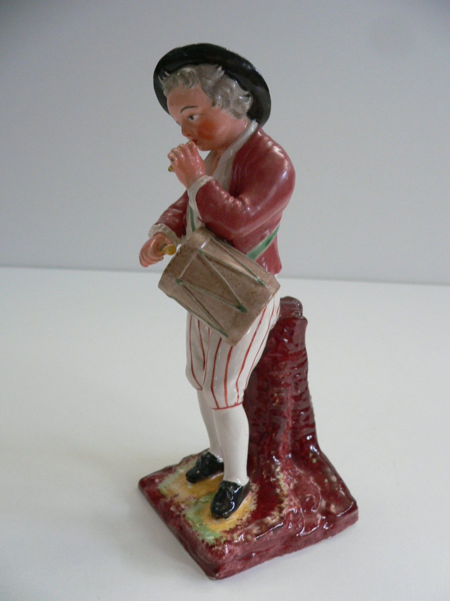 Earthenware Statuette From Lunéville Nineteenth To The Galoubet Player-photo-3