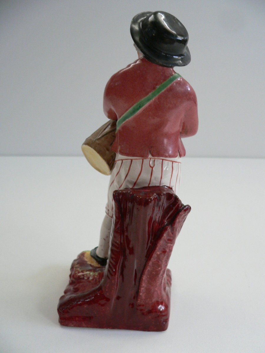 Earthenware Statuette From Lunéville Nineteenth To The Galoubet Player-photo-4