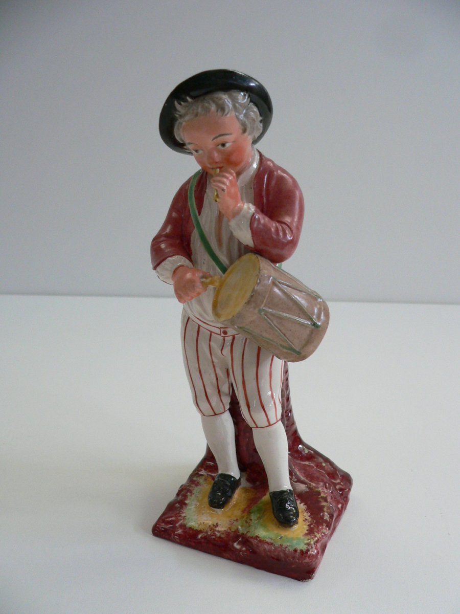 Earthenware Statuette From Lunéville Nineteenth To The Galoubet Player
