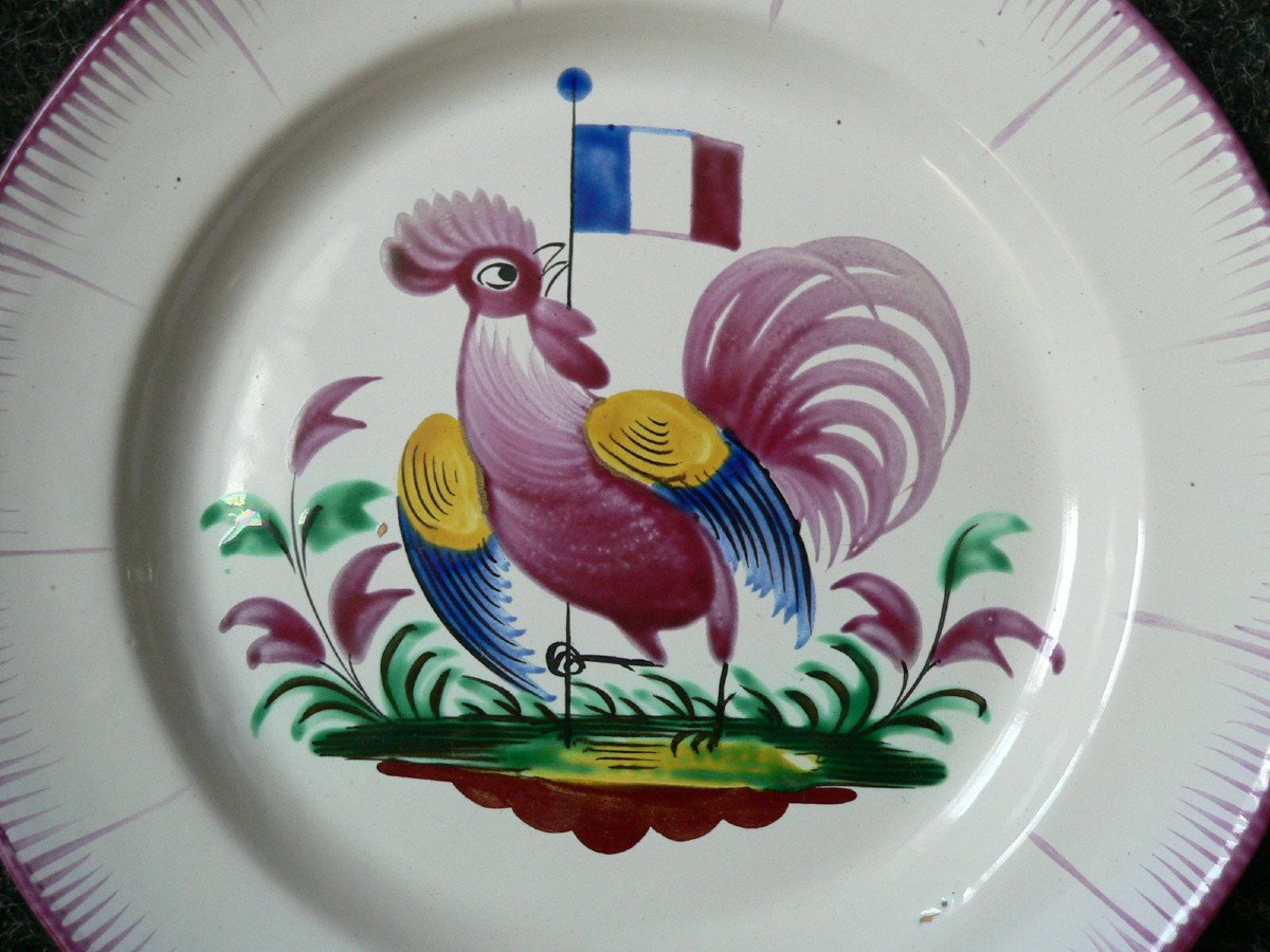 Assiette Révolutionnaire En Faïence Des Islettes Début XIXème -photo-2