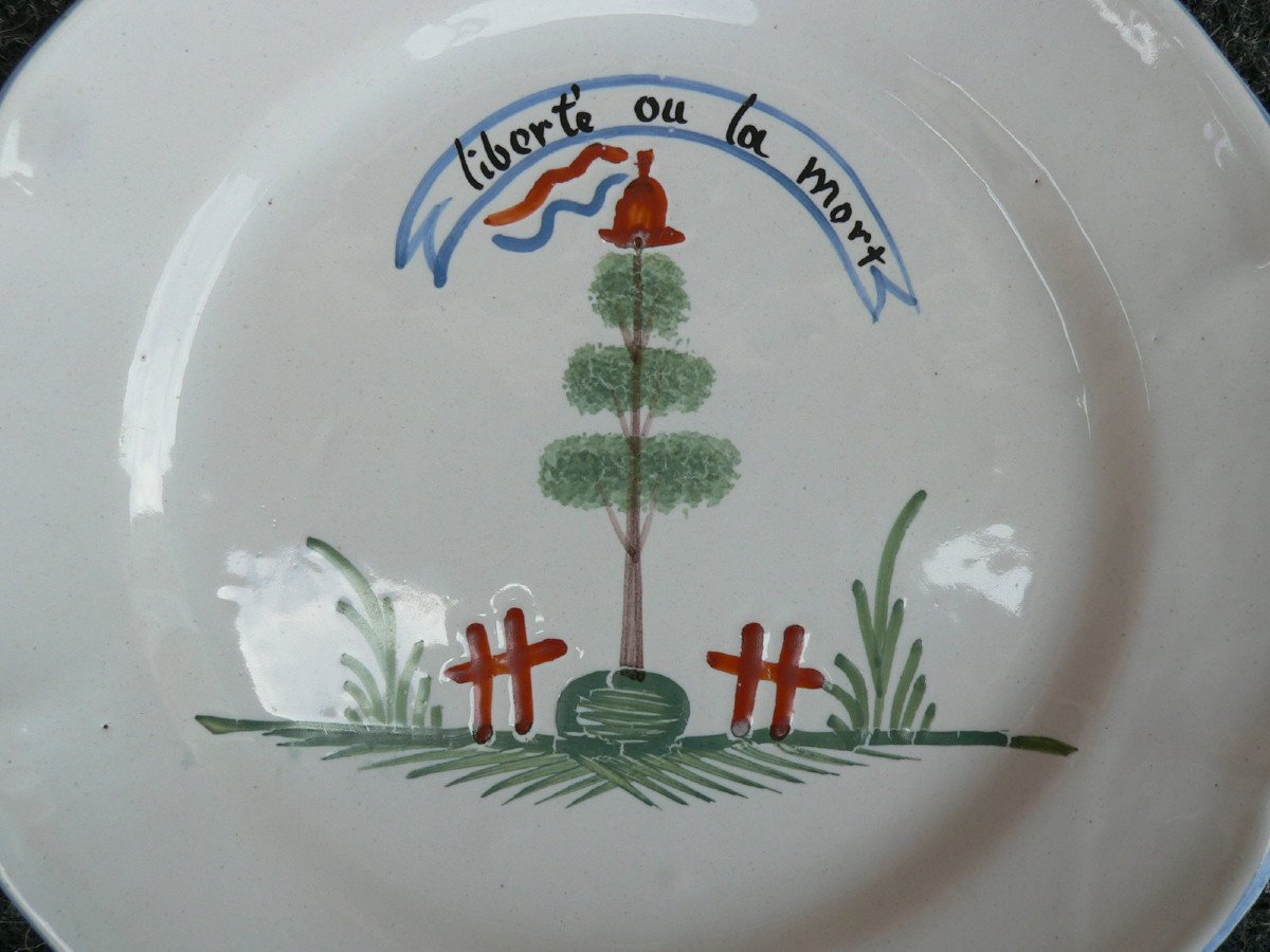 Revolutionary Plate In Earthenware By Waly XVIIIth -photo-2