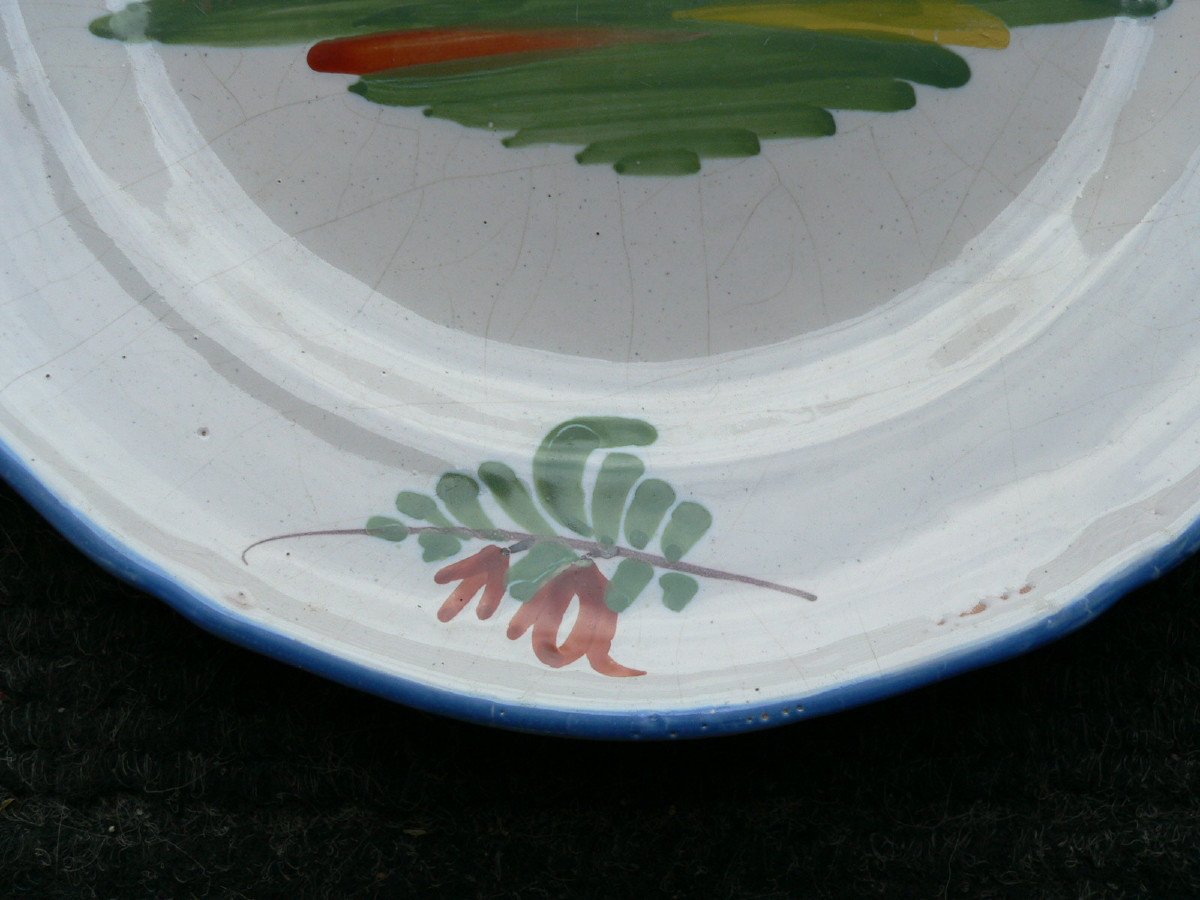 XIXth Rambervillers Earthenware Dish With Architectural Decor-photo-4