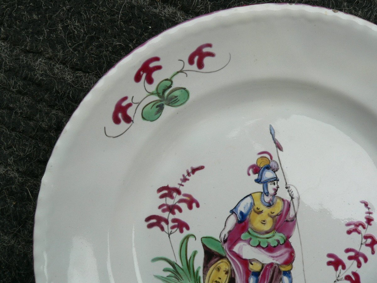 Eighteenth Epinal Earthenware Plate Military Decor-photo-3