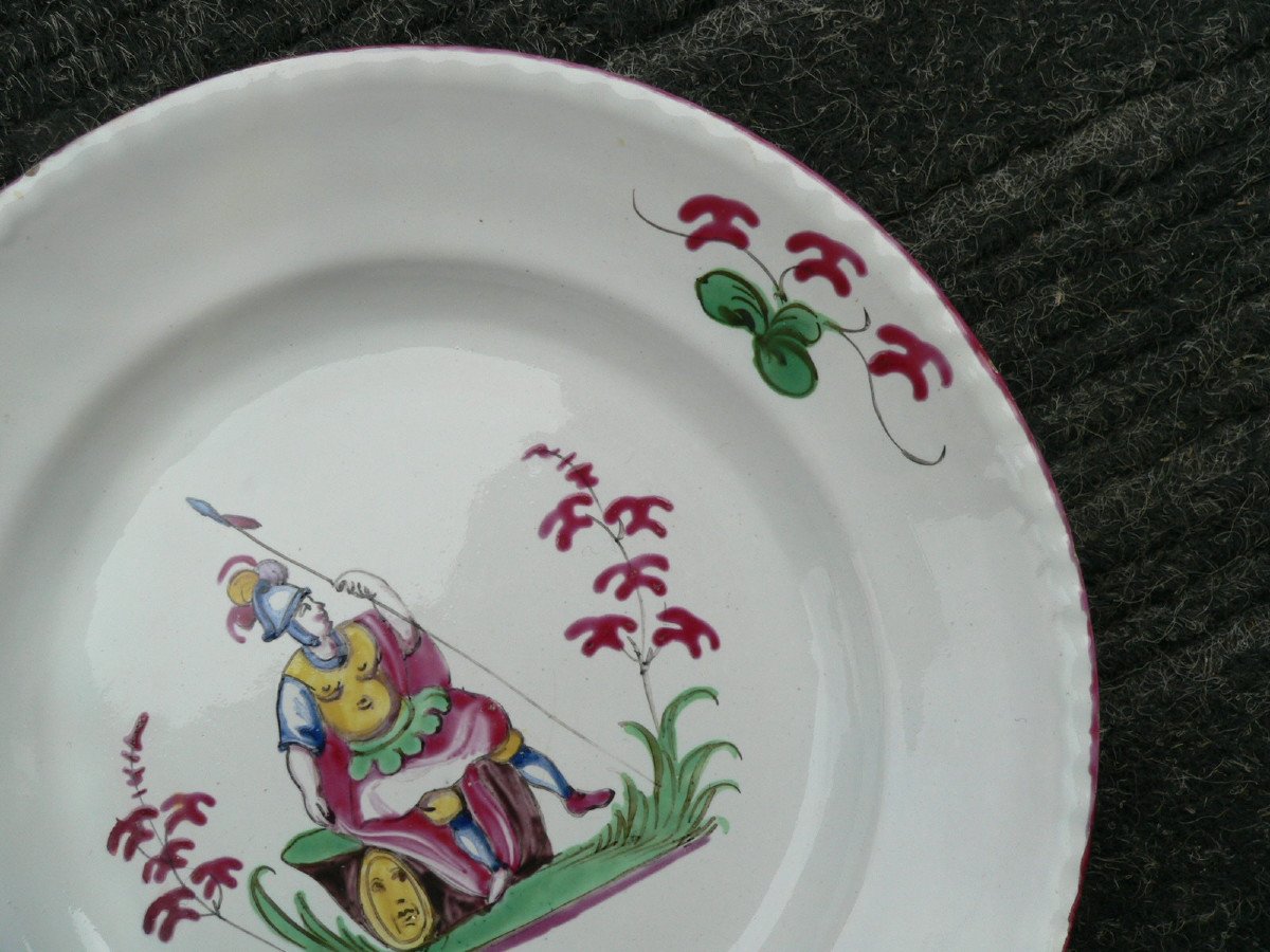 Eighteenth Epinal Earthenware Plate Military Decor-photo-4