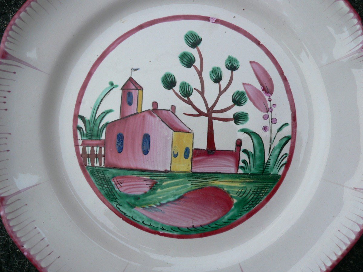 19th Century Earthenware Plate-photo-2