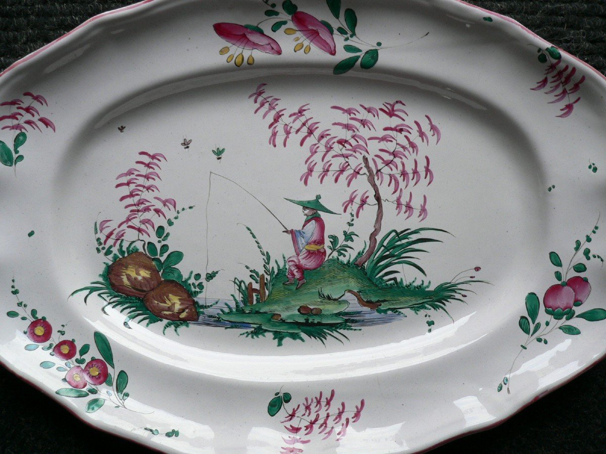 Oval Dish In Faience From Islettes Eighteenth-photo-4
