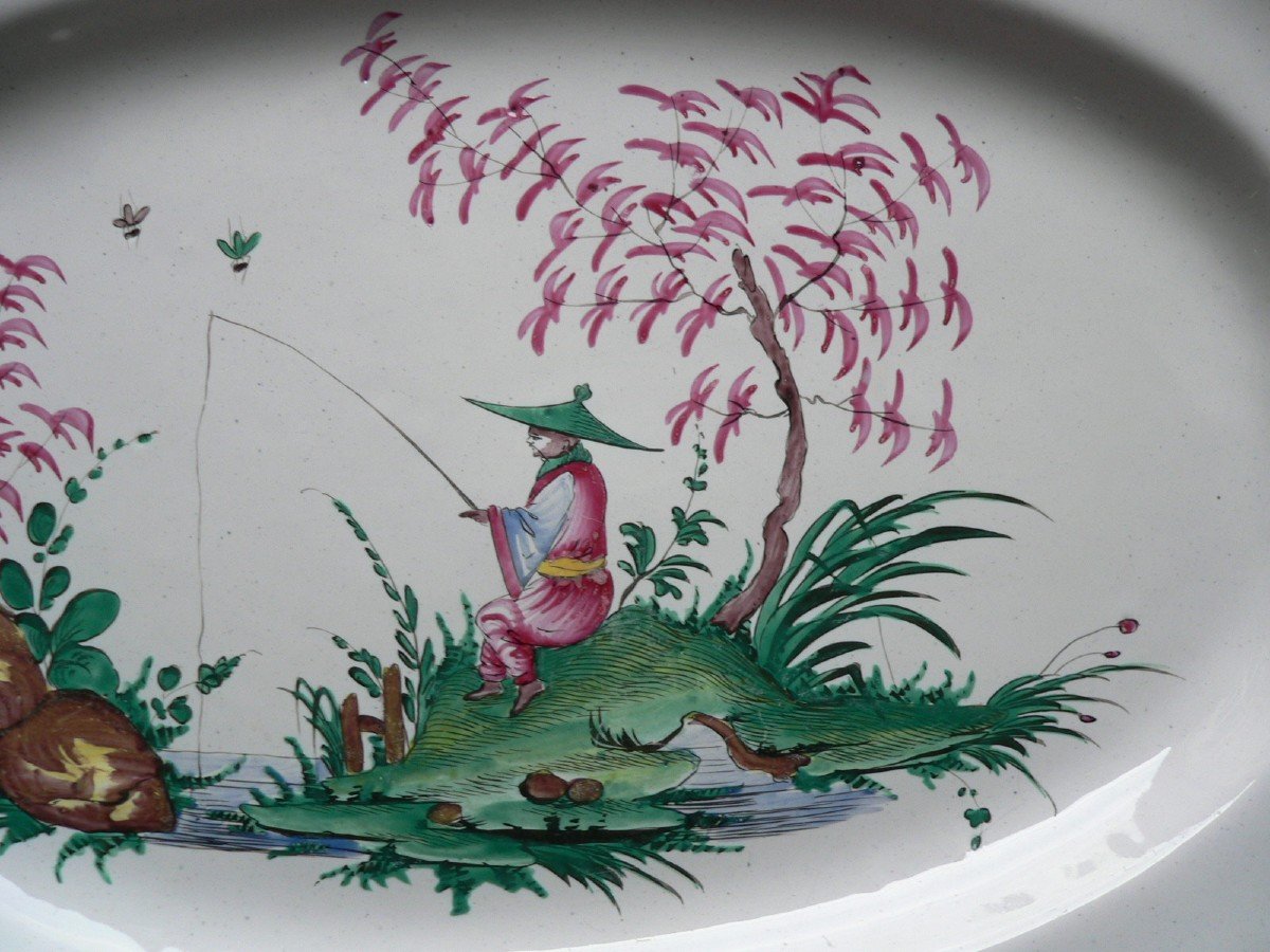 Oval Dish In Faience From Islettes Eighteenth-photo-8